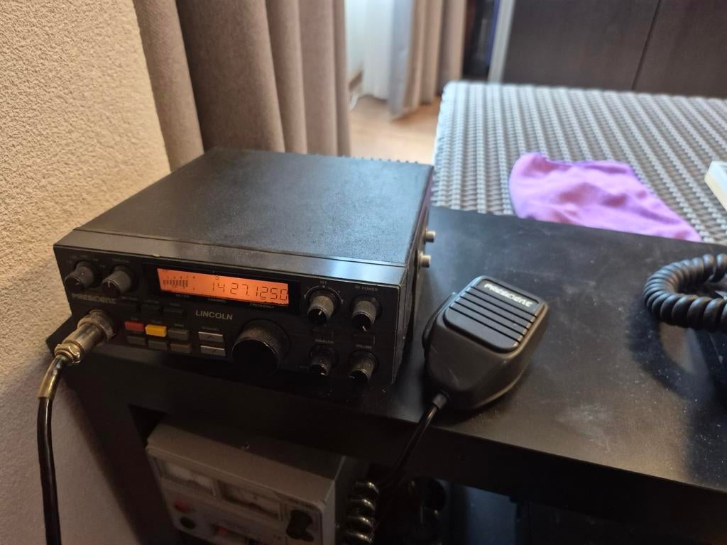 President Lincoln CB-radio met originele microfoon en beugel, Telecommunicatie, Zenders en Ontvangers, Ophalen of Verzenden, Zo goed als nieuw