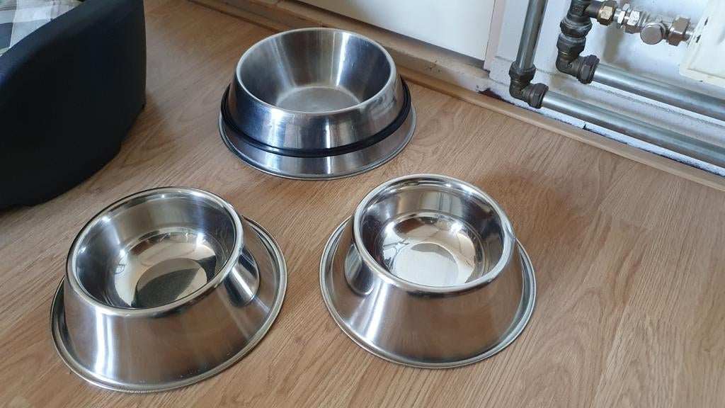 Honden voer- en drinkbakken rvs, Dieren en Toebehoren, Ophalen of Verzenden, Gebruikt