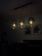 Hanglamp met 3 grote glazen kelken, Ophalen, Zo goed als nieuw, Glas, 75 cm of meer