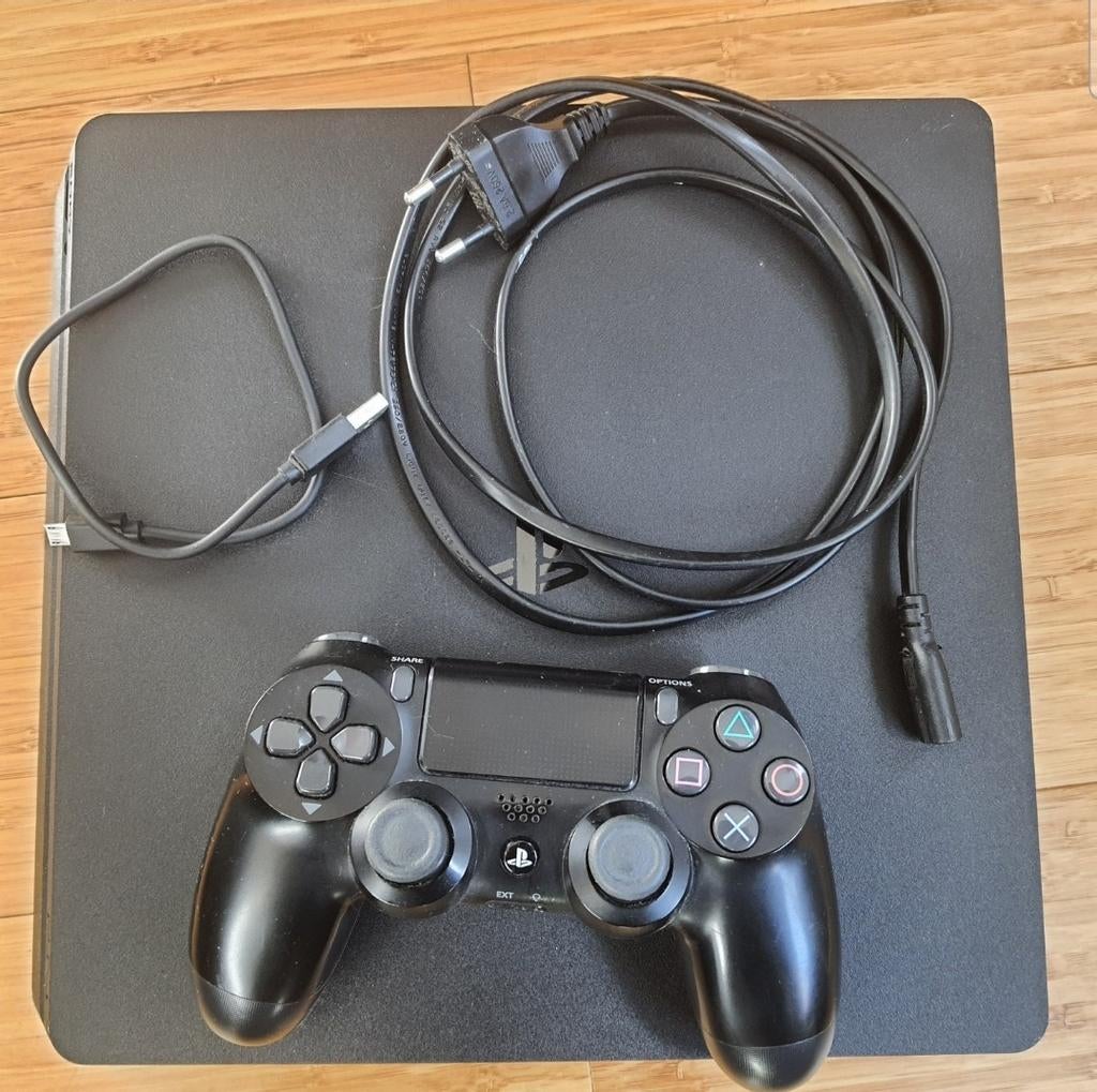 Sony PlayStation 4 Slim 500GB met 1 controller, 500 GB, Ophalen of Verzenden, Zo goed als nieuw, Met 1 controller