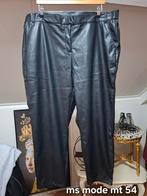 Lederlook broek maat 54 ms mode, Ophalen of Verzenden, Nieuw, Zwart, Broek of Spijkerbroek