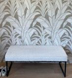 Bouclé bankje Woood beige met stalen poten, Ophalen, Overige kleuren, Zo goed als nieuw, Eén