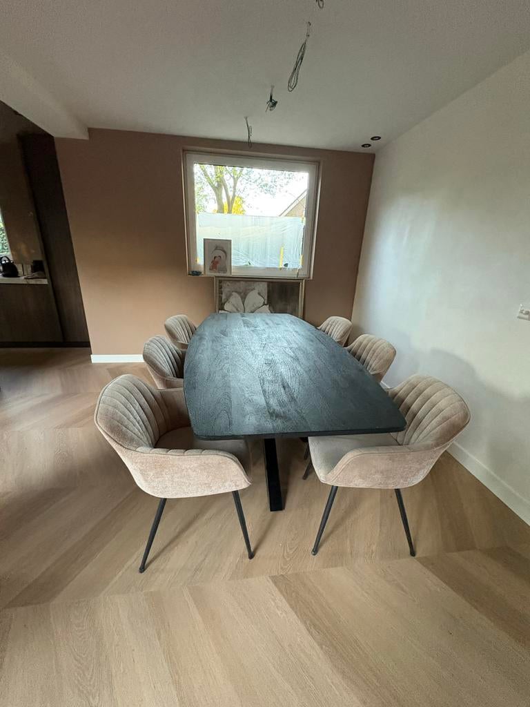 Kwantum eetkamerstoelen set van 6 - Zo goed als nieuw, Huis en Inrichting, Stoelen, Ophalen, Overige kleuren, Zo goed als nieuw