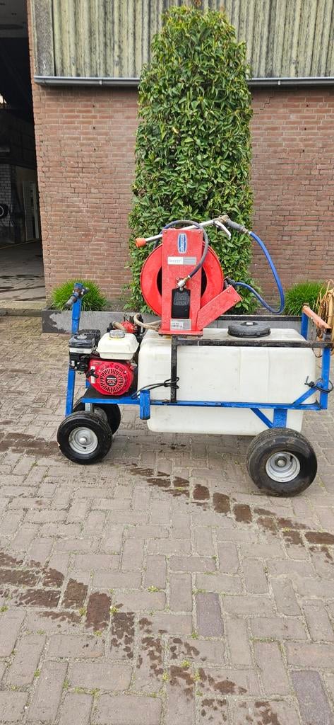 Motorvatspuit, 50mtr slanghaspel, hondamoter, Ophalen, Elektrisch