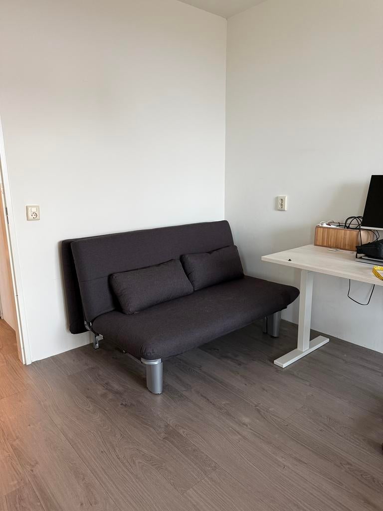 Slaapbank 160x200, Huis en Inrichting, Slaapkamer | Slaapbanken, Gebruikt, 160 cm, 200 cm, Tweepersoons, Grijs, Ophalen