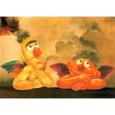 Bert en ernie raphael angels kaart bij Stichting Superwens!, Diversen, Ophalen of Verzenden, Nieuw