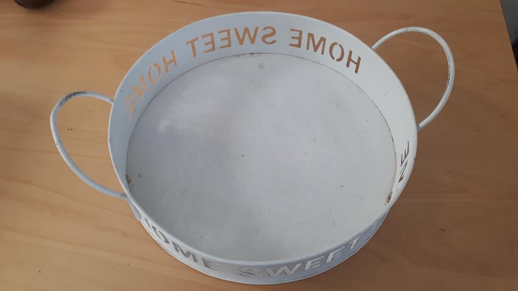 Dienblad Home sweet home, Ophalen, Rond, Overige materialen