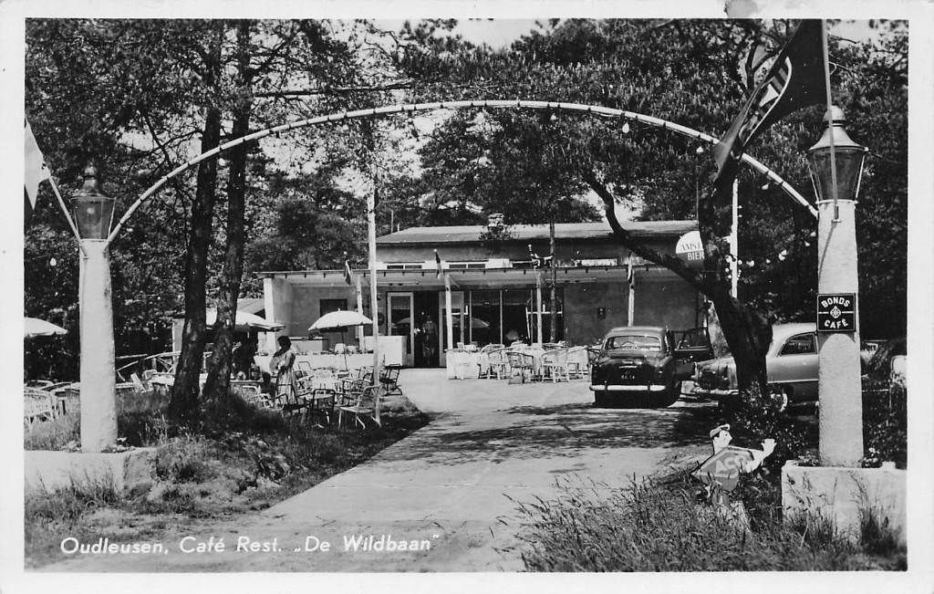 Oudleusen - Cafe restaurant De Wildbaan (uitg. 1958), Ophalen of Verzenden, 1940 tot 1960, Ongelopen, Overijssel