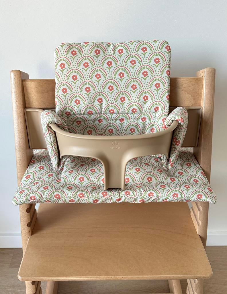 Kussenset - Retro bloemen - voor de Stokke Tripp Trapp