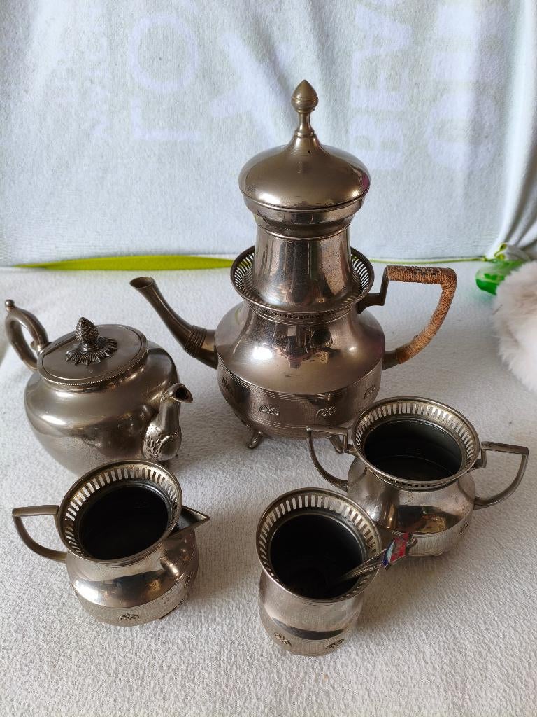 vintage tinnen theeservies Daalderop/Kurz Tiel-art deco 1935, Ophalen of Verzenden