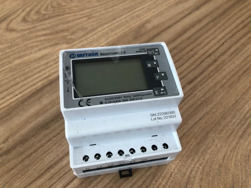 :EASTRON SDM630MCT-E energiemeter/3-fase meter, Ophalen of Verzenden, Gebruikt, Elektriciteit