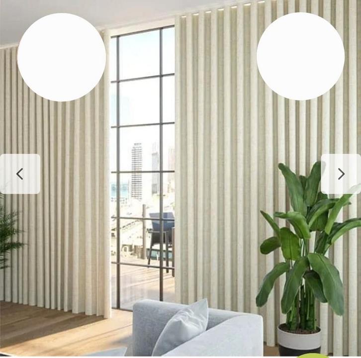 Nieuw paleo creme wave gordijn, Huis en Inrichting, Stoffering | Gordijnen en Lamellen, Nieuw, 200 cm of meer, Crème, Ophalen of Verzenden