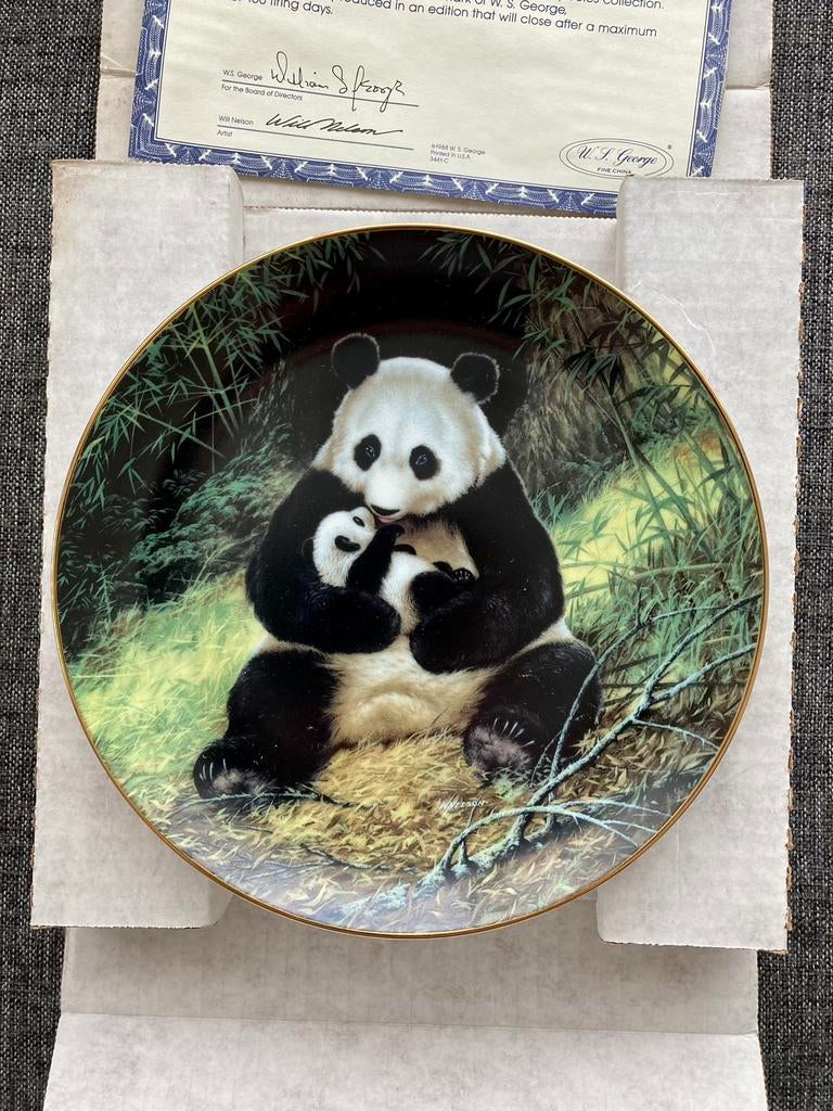 Te koop: prachtig sierbord W.S. George - The Panda, Ophalen, Zo goed als nieuw