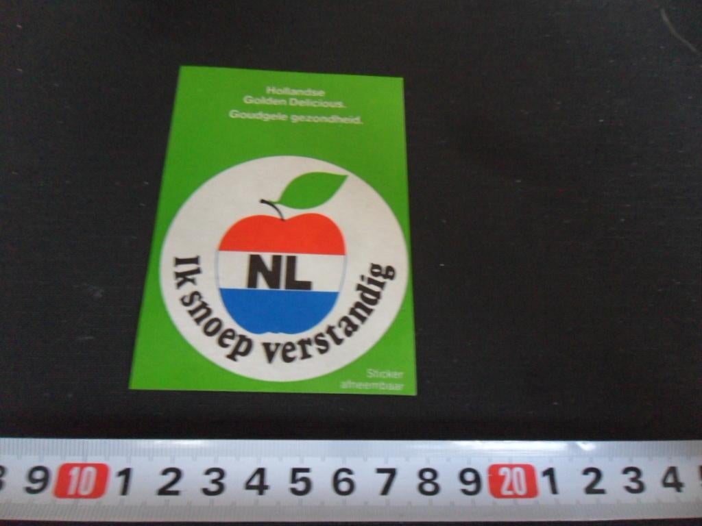 sticker Ik snoep verstandig Golden Delicious Appel *, Verzamelen, Ophalen, Zo goed als nieuw