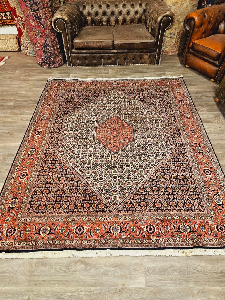 Perzisch Handgeknoopt Bidjar Tapijt. Prachtige kleuren!, Huis en Inrichting, Crème, Perzisch, 200 cm of meer, Ophalen of Verzenden