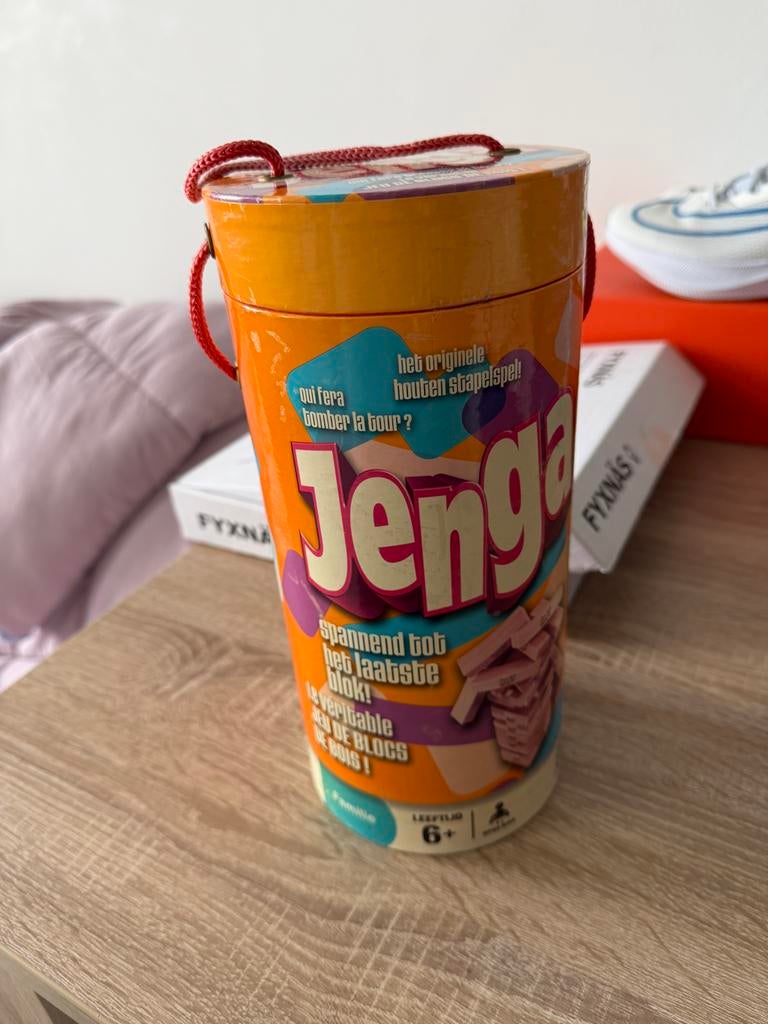 Jenga - Het originele houten stapelspel, Een of twee spelers, Ophalen of Verzenden, Gebruikt