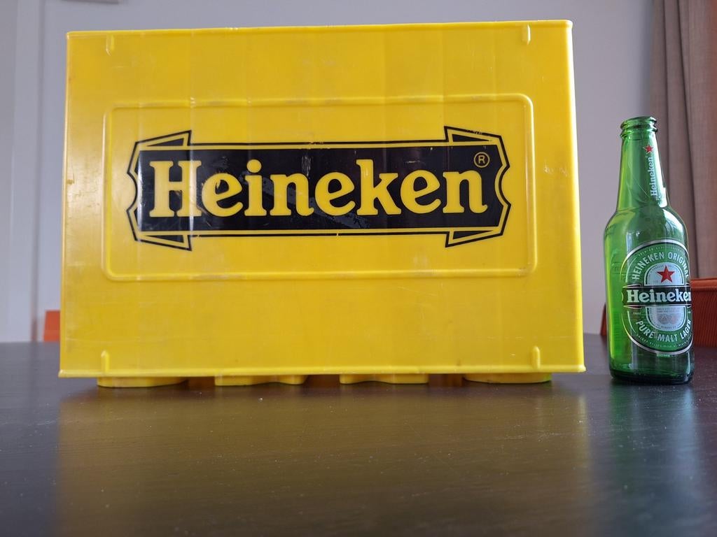 32. Heineken krat, Verzamelen, Biermerken, Gebruikt, Heineken, Ophalen of Verzenden