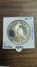 1 dollar 1984 proof, Ophalen of Verzenden, Noord-Amerika, Zilver