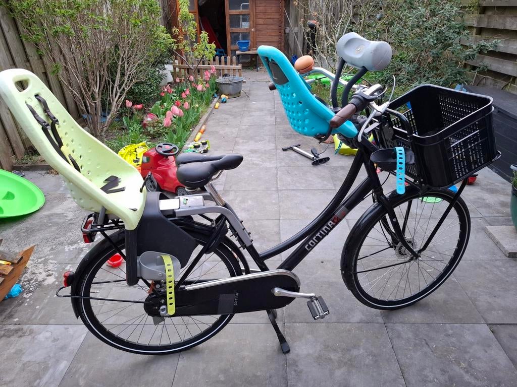 Moederfiets - Nagekeken en weinig gebruikt, 2 zitjes, Mandje, 53 tot 56 cm, Zo goed als nieuw