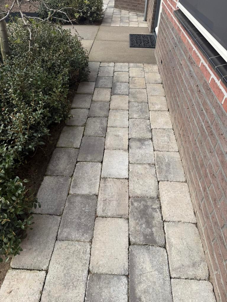 Trommelsteen 20x30cm antraciet 6cm dik, Tuin en Terras, Tegels en Klinkers, Ophalen, Klinkers, Zo goed als nieuw, 10 m² of meer