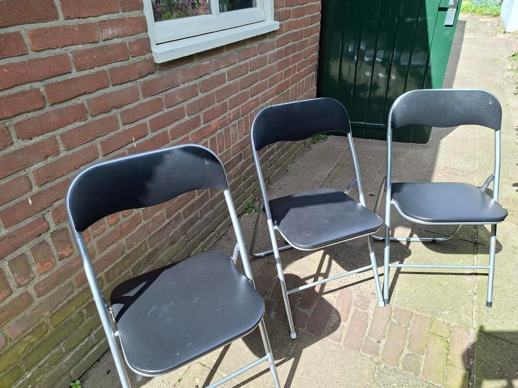 3x klapstoeltjes, Ophalen, Gebruikt, Campingstoel