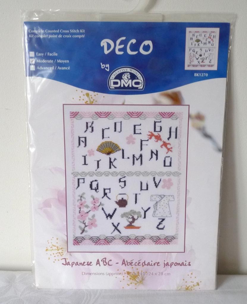 borduurpakket met Japanse decoraties rondom alfabet, Hobby en Vrije tijd, Borduren en Borduurmachines, Ophalen of Verzenden, Nieuw