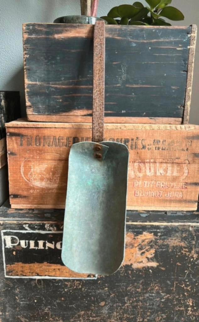 Oude franse zinken kolenschep, Ophalen of Verzenden