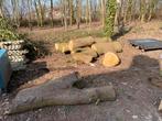 11 eikenhout stammen, Tuin en Terras, Haardhout, Minder dan 3 m³, Ophalen
