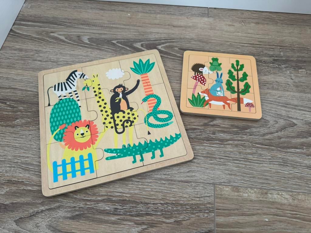 Houten puzzel 9 stukjes, Ophalen of Verzenden, Minder dan 10 stukjes, Zo goed als nieuw, 6 maanden tot 2 jaar