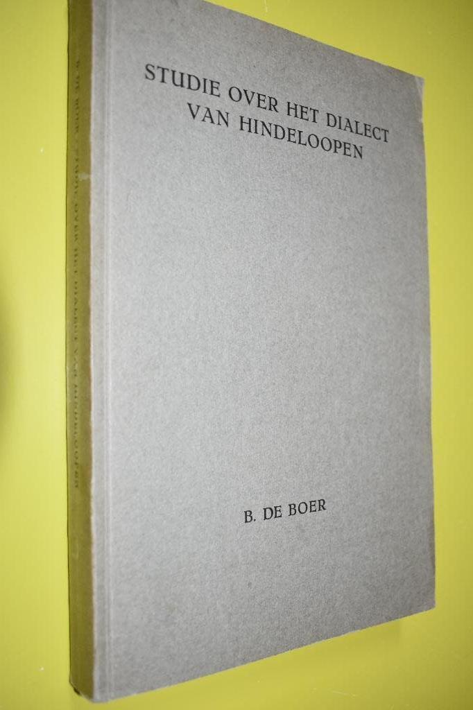 Studie over het dialect van Hinderlopen- proefschrift +, Gelezen, B. de Boer, Sociale wetenschap, Ophalen of Verzenden
