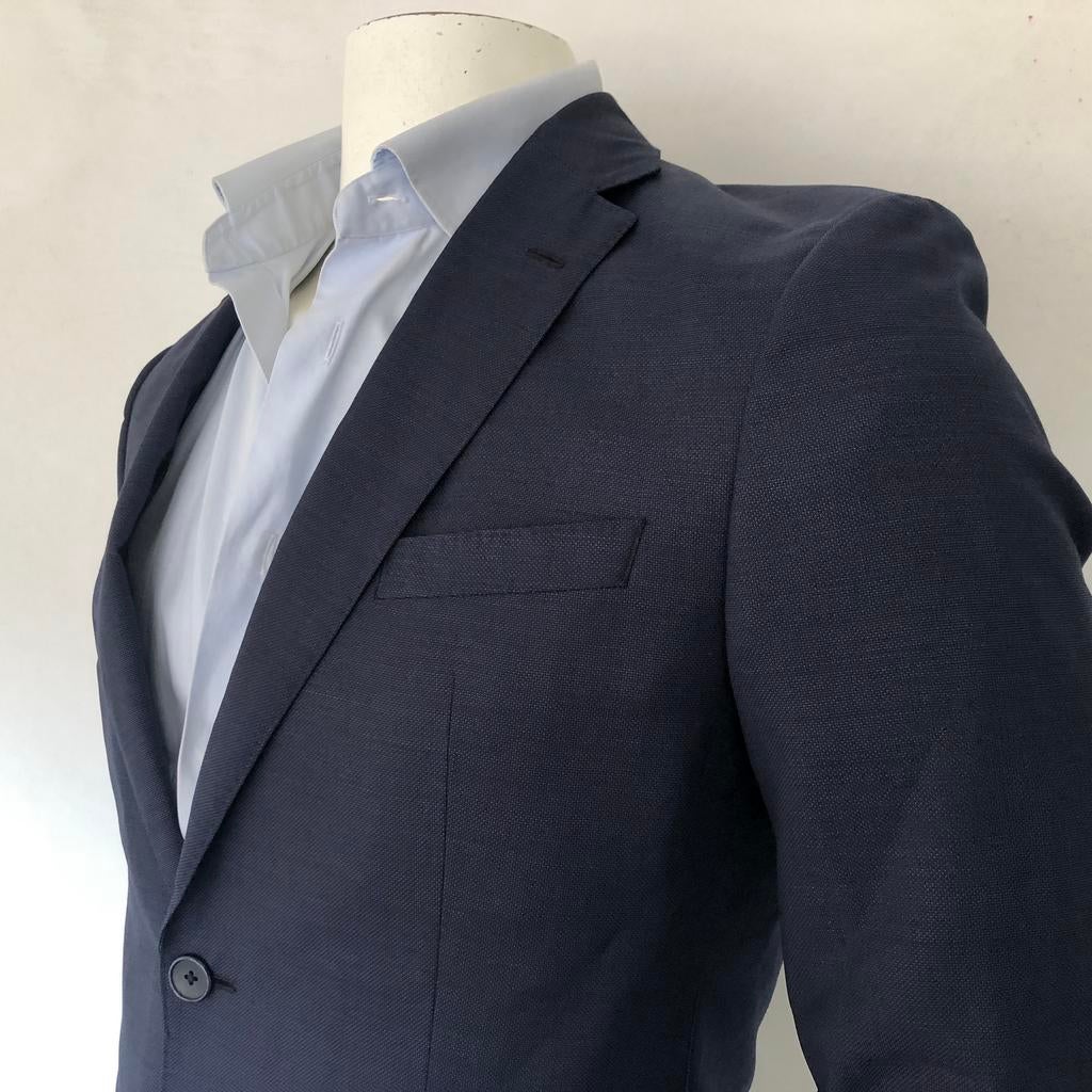 Hugo Boss colbert - 100% Italian wol - heren donkerblauw, Kleding | Heren, Verzenden, Zo goed als nieuw, Maat 48/50 (M), Blauw