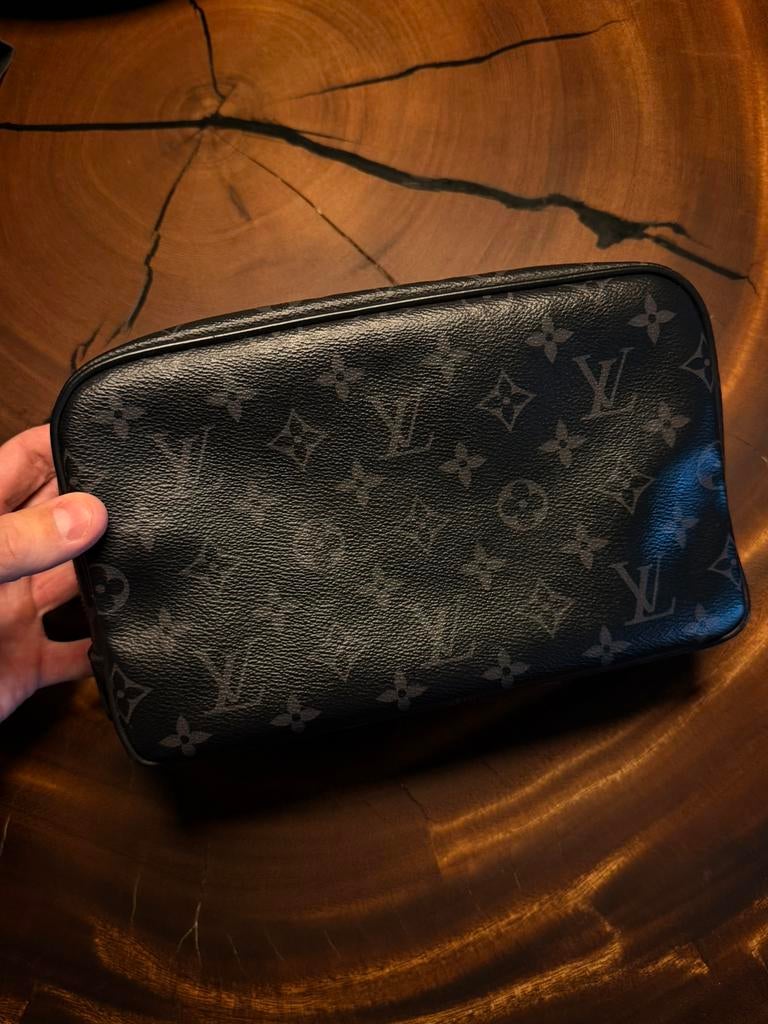 Louis Vuitton Toiletry bag GM monogram eclipse, Ophalen of Verzenden, Zo goed als nieuw, Zwart