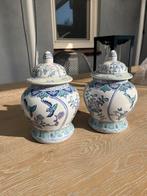 Blauw-witte gemberpot(ten) met deksel Chinese stijl –ook los, Ophalen of Verzenden