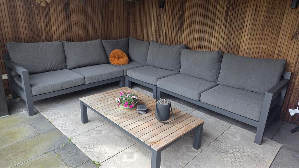 Yoi Midori loungeset met salontafel, Tuin en Terras, Tuinsets en Loungesets, Ophalen, Zo goed als nieuw, Aluminium, Bank
