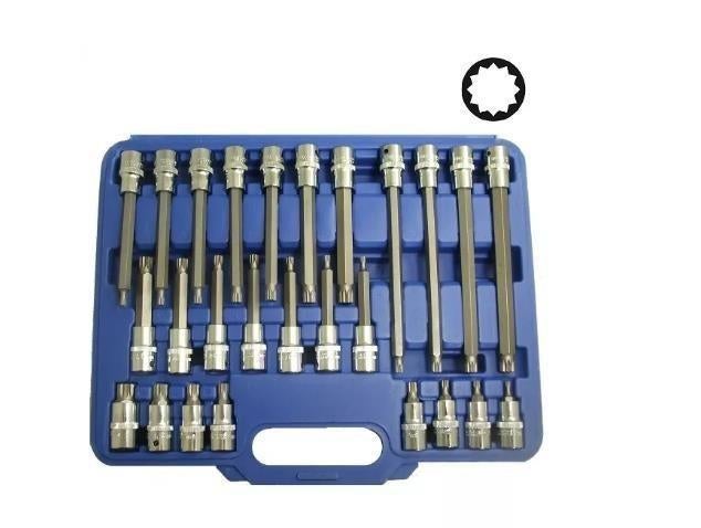 Veeltand bitdoppenset 1/2\" 26-delig Stahlkaiser, Ophalen of Verzenden, Nieuw