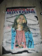 nirvana textiel poster 150cm x 100cm Kurt Cobain, Ophalen, Zo goed als nieuw, Foto of Kaart