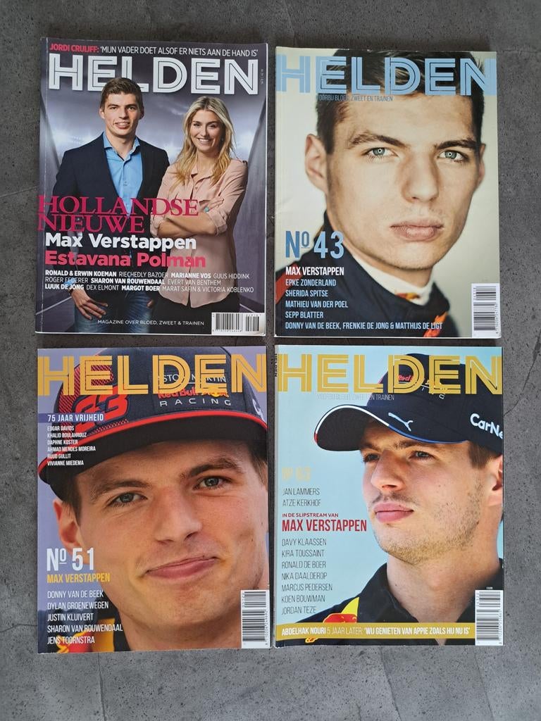 4x het magazine Helden met Max Verstappen
Max door de jaren, Ophalen of Verzenden, Gelezen, Sport en Vrije tijd