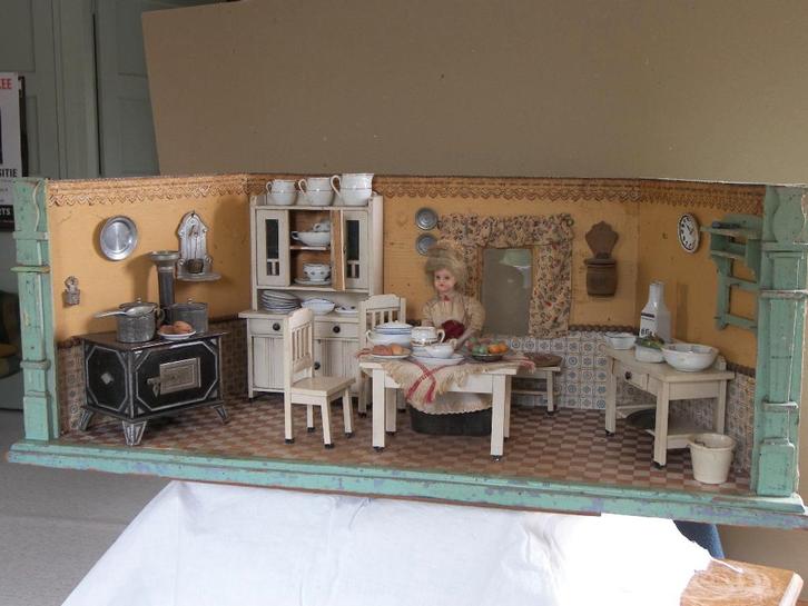 antiek speelgoed keukentje, poppenhuis, Antiek en Kunst, Antiek | Speelgoed, Ophalen