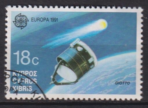 Cyprus 1991 EUROPA Ruimtevaart, Postzegels en Munten, Verzenden, Gestempeld, Overige thema's
