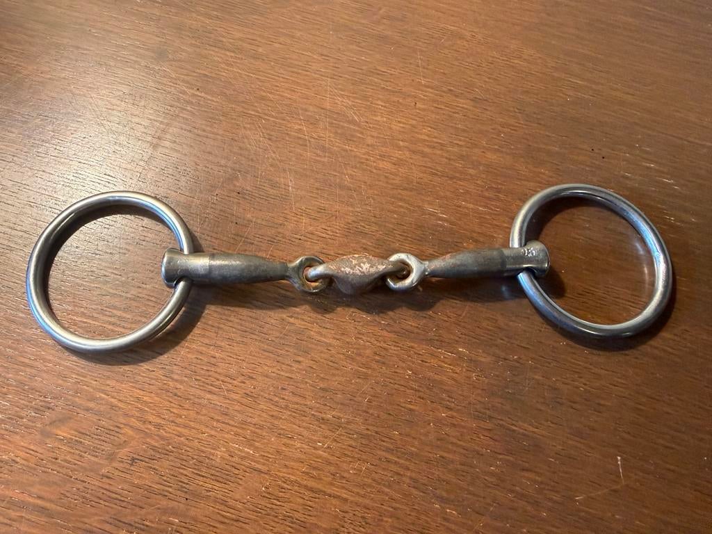 Trust 12,5 cm sweet iron onderlegtrens dubbelgebroken, Ophalen of Verzenden, Gebruikt, Dressuur