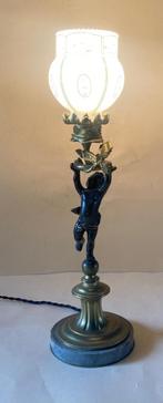 Verguld Frans Tafellampje met Putti, Ophalen of Verzenden