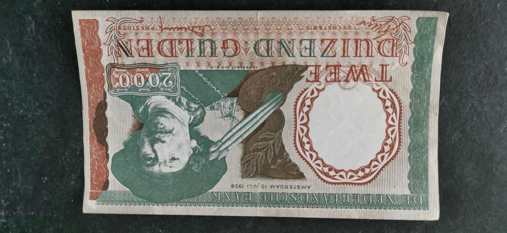 Zeldzaam 2000 Gulden Fictief Biljet, Postzegels en Munten, Bankbiljetten | Nederland, Ophalen of Verzenden, 1000 gulden, Los biljet