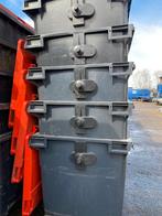 AANBIEDING Kunststof Afvalcontainer 1100L ZWART MET ROOD, Ophalen, Kunststof, Gebruikt, 40 liter of meer