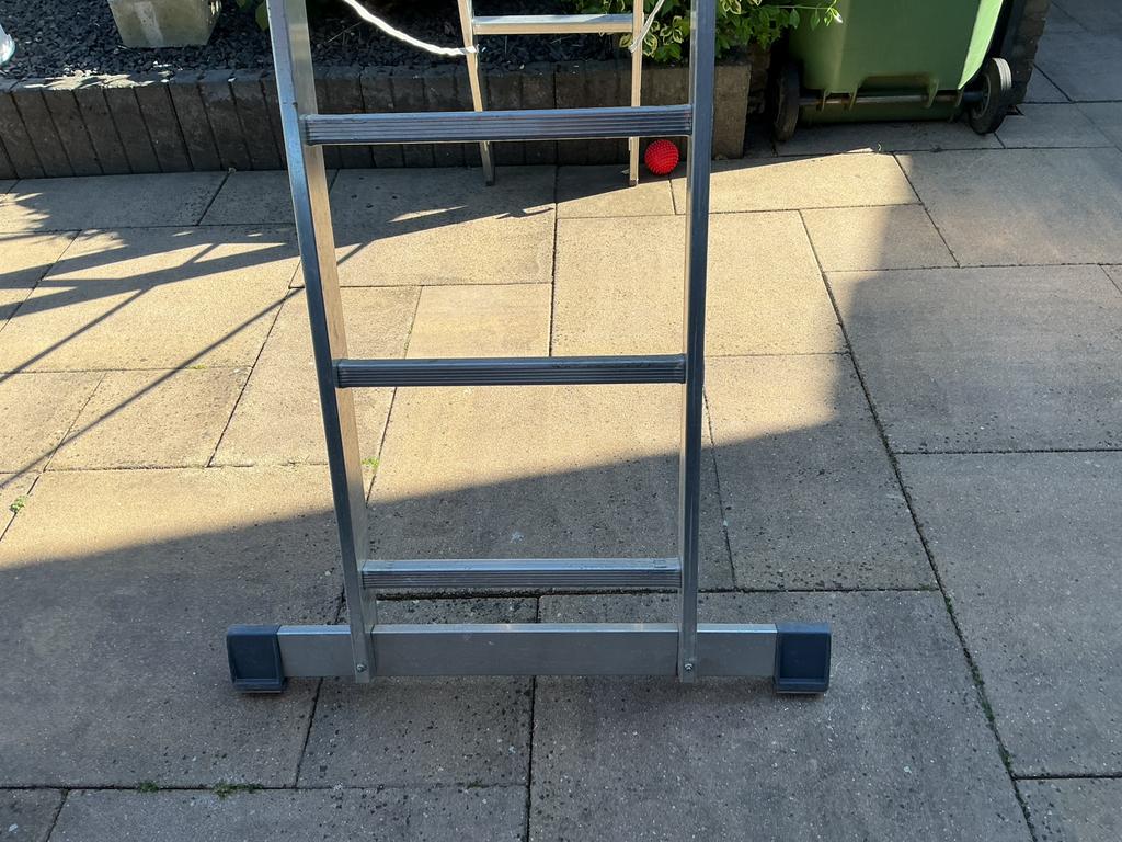 Driedelig Reformladder 3 x 9 sporten, Ophalen, Zo goed als nieuw, 4 meter of meer