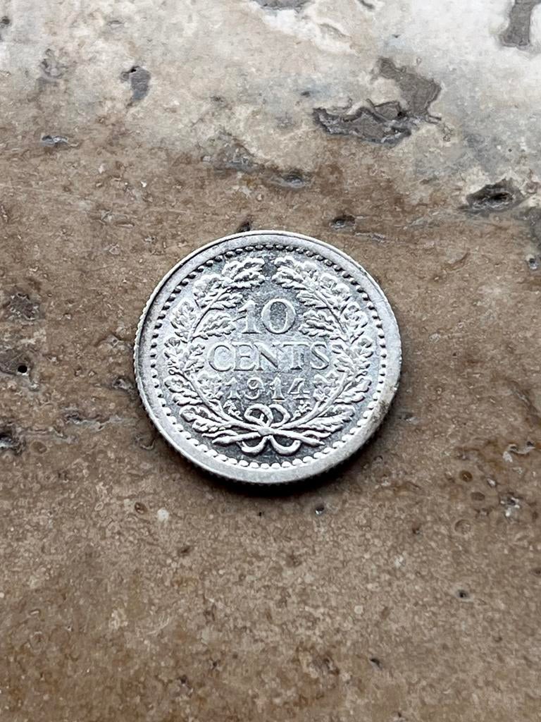 10 cent 1914 Wilhelmina, mooie kwaliteit, Postzegels en Munten, Munten | Nederland, Ophalen of Verzenden, Koningin Wilhelmina