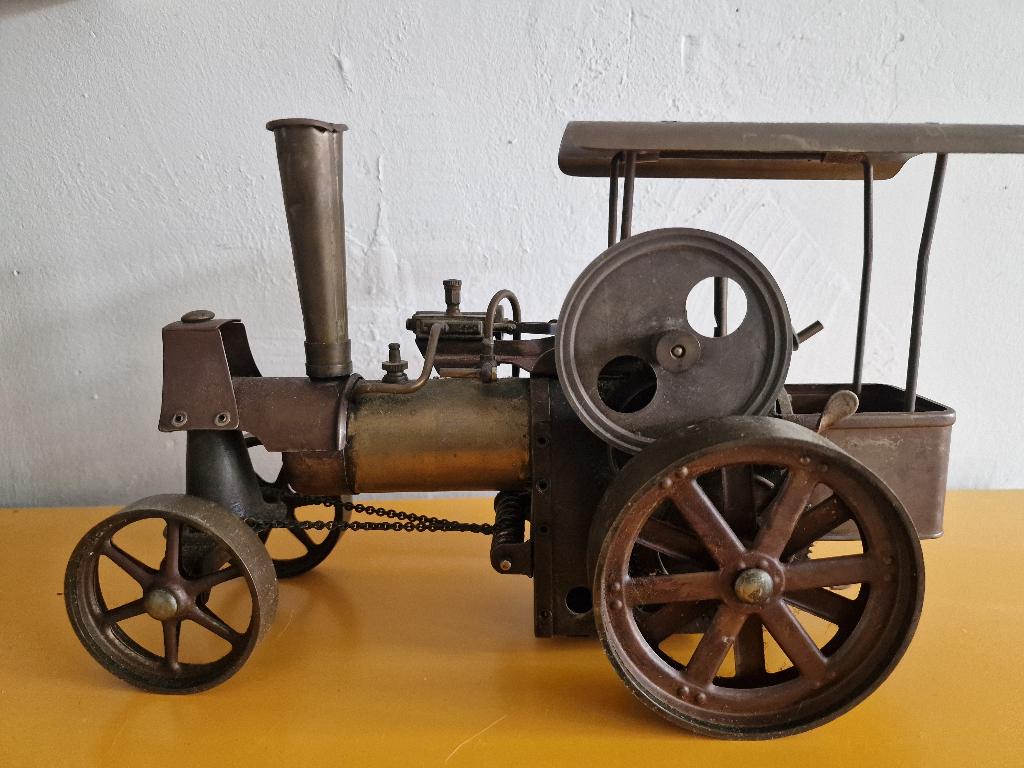 2 miniatuur stoomvoertuigen wals en trekker werken echt, Ophalen of Verzenden, Zo goed als nieuw, Auto's