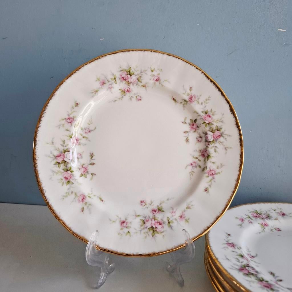 Royal Albert/Paragon 'Victoriana Rose', 6 ontbijtborden, Ophalen of Verzenden