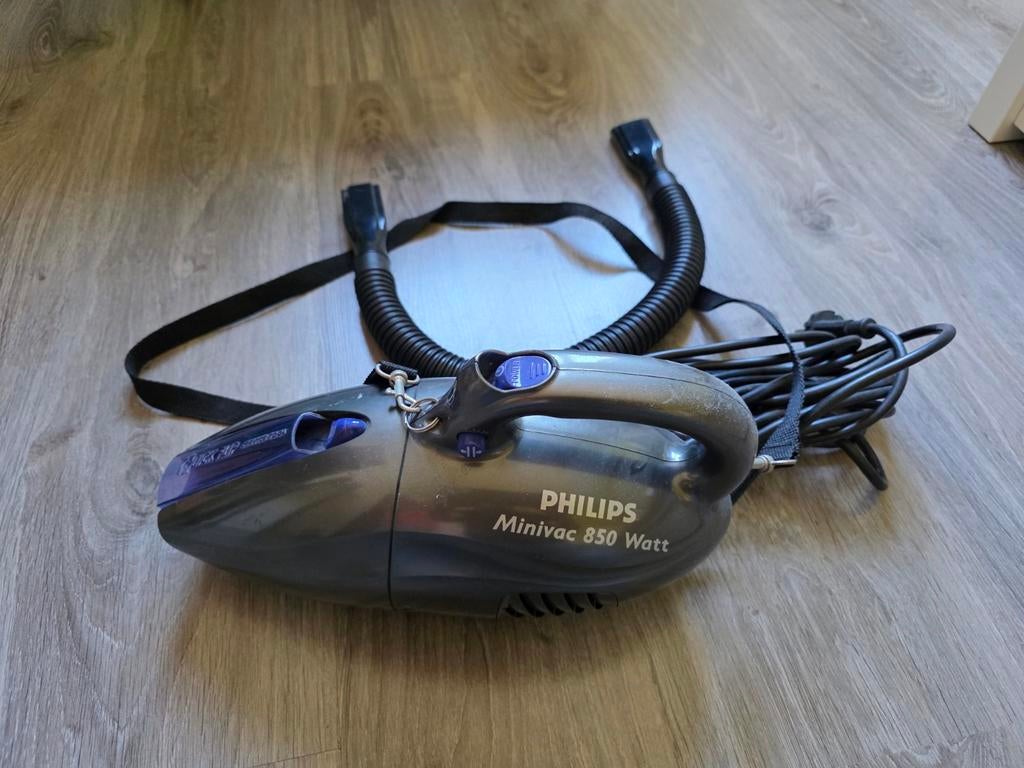 Philips Minivac 850 Watt, Witgoed en Apparatuur, Stofzuigers, Gebruikt, Kruimeldief, Ophalen of Verzenden, Minder dan 1200 watt