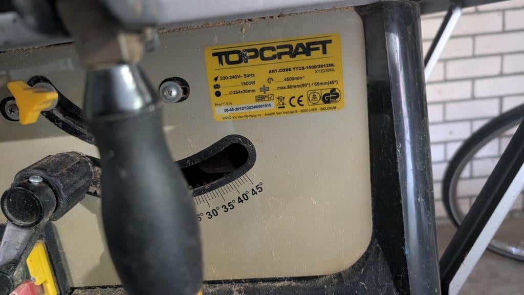 Topcraft Nuzaagtafel - Ideaal voor de hobbyist, Ophalen, Gebruikt, Cirkelzaag, Topcraft