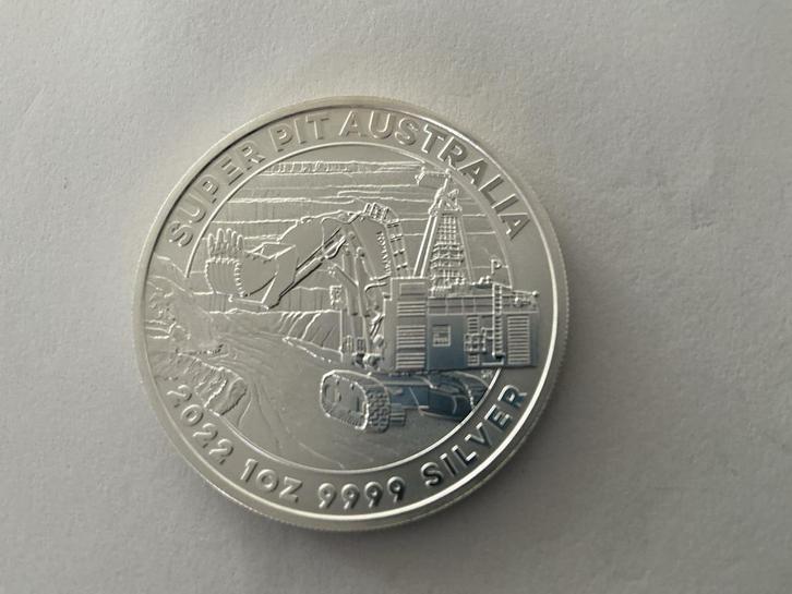 2022 1 oz Zilveren Super Pit Australia Munt, Postzegels en Munten, Munten | Azië, Losse munt, Oost-Azië, Zilver, Ophalen of Verzenden